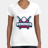 Women's Fine Jersey V-Neck Tee Thumbnail
