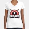 Women's Fine Jersey V-Neck Tee Thumbnail