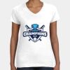 Women's Fine Jersey V-Neck Tee Thumbnail