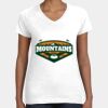 Women's Fine Jersey V-Neck Tee Thumbnail