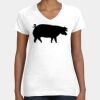 Women's Fine Jersey V-Neck Tee Thumbnail