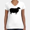 Women's Fine Jersey V-Neck Tee Thumbnail