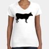 Women's Fine Jersey V-Neck Tee Thumbnail