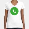 Women's Fine Jersey V-Neck Tee Thumbnail