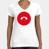 Women's Fine Jersey V-Neck Tee Thumbnail