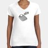 Women's Fine Jersey V-Neck Tee Thumbnail