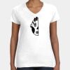 Women's Fine Jersey V-Neck Tee Thumbnail