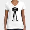 Women's Fine Jersey V-Neck Tee Thumbnail