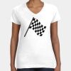 Women's Fine Jersey V-Neck Tee Thumbnail