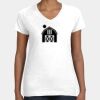 Women's Fine Jersey V-Neck Tee Thumbnail