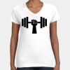 Women's Fine Jersey V-Neck Tee Thumbnail