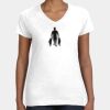 Women's Fine Jersey V-Neck Tee Thumbnail