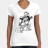 Women's Fine Jersey V-Neck Tee Thumbnail