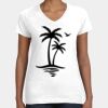 Women's Fine Jersey V-Neck Tee Thumbnail