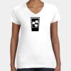 Women's Fine Jersey V-Neck Tee Thumbnail