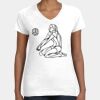Women's Fine Jersey V-Neck Tee Thumbnail