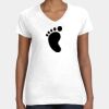 Women's Fine Jersey V-Neck Tee Thumbnail