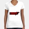 Women's Fine Jersey V-Neck Tee Thumbnail