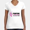 Women's Fine Jersey V-Neck Tee Thumbnail
