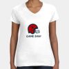Women's Fine Jersey V-Neck Tee Thumbnail