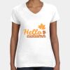 Women's Fine Jersey V-Neck Tee Thumbnail