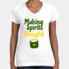 Women's Fine Jersey V-Neck Tee Thumbnail