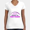 Women's Fine Jersey V-Neck Tee Thumbnail