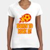 Women's Fine Jersey V-Neck Tee Thumbnail