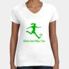 Women's Fine Jersey V-Neck Tee Thumbnail