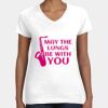 Women's Fine Jersey V-Neck Tee Thumbnail