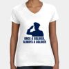 Women's Fine Jersey V-Neck Tee Thumbnail