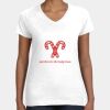 Women's Fine Jersey V-Neck Tee Thumbnail